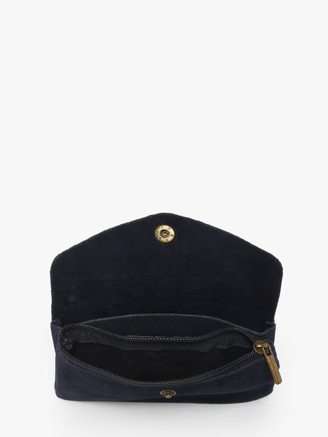 Leather Velvet Wallet Milano Blue velvet VE23113 other view 1