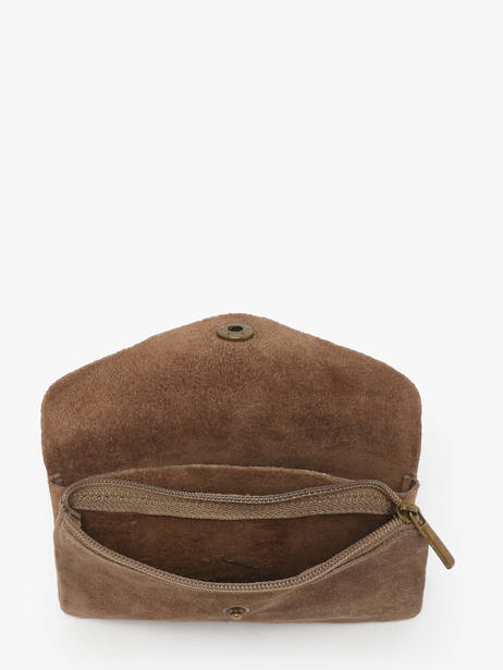 Porte-monnaie Velvet Cuir Milano Marron velvet VE23113 vue secondaire 1