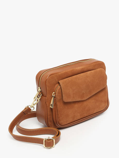 Sac Bandoulière Velvet Caviar Cuir Milano Marron velvet caviar VC25067 vue secondaire 2