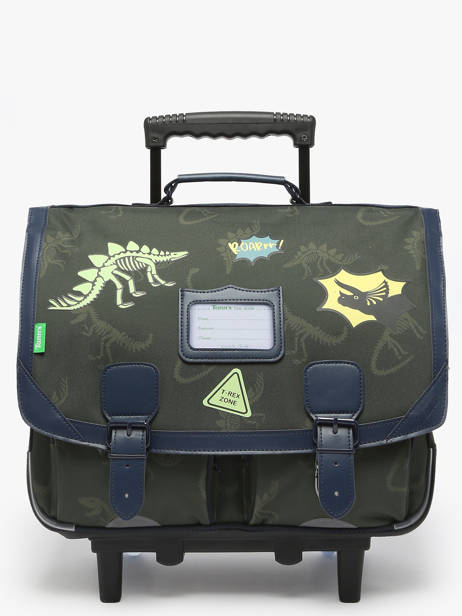 2-compartment Wheeled Satchel Tann's Green les fantaisies g 43277