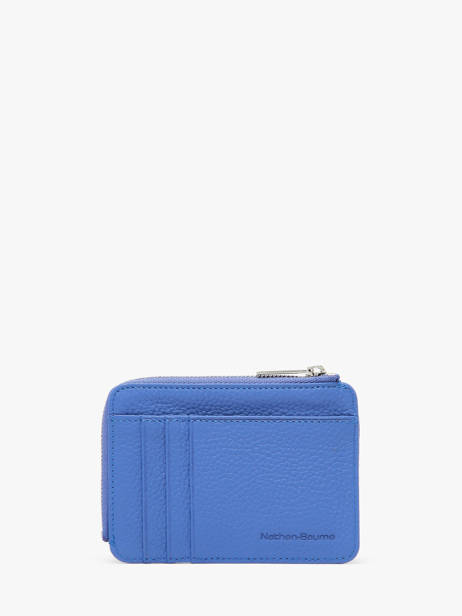 Porte-monnaie Avec Porte-cartes Cuir Nathan baume Bleu original n 217N vue secondaire 2
