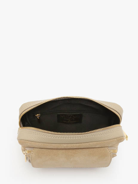 Sac Bandoulière Velvet Caviar Cuir Milano Beige velvet caviar VC25067 vue secondaire 3