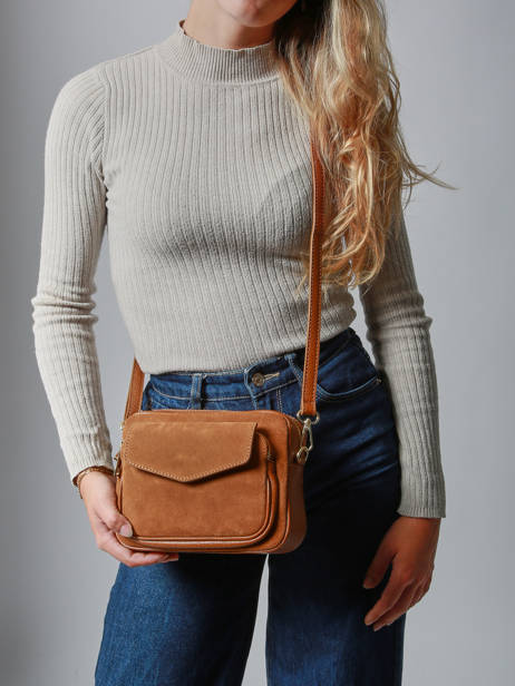 Sac Bandoulière Velvet Caviar Cuir Milano Marron velvet caviar VC25067 vue secondaire 1