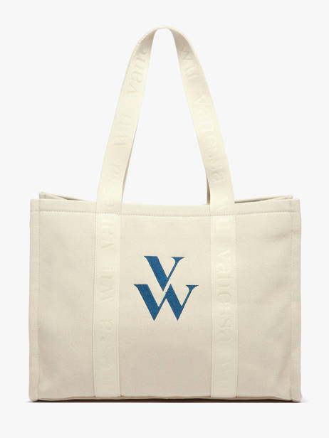 Sac Porté épaule Cabas Coton Vanessa wu Beige cabas MA0135