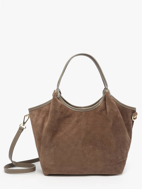 Shoulder Bag Velvet Caviar Leather Milano Brown velvet caviar VC241111