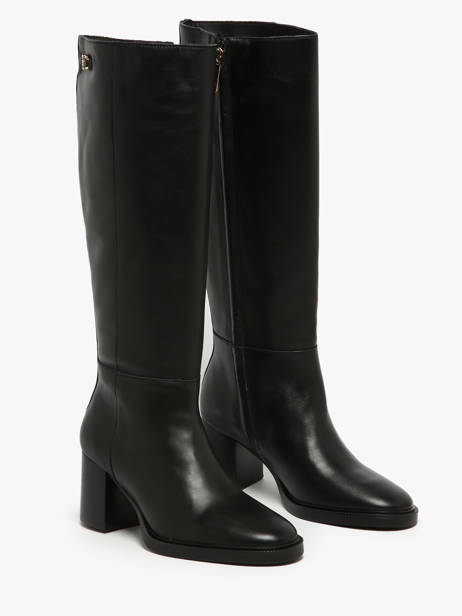 Heeled Boots In Leather Tommy hilfiger Black women 8865BDS other view 2