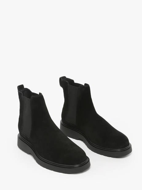 Sneakers In Leather Calvin klein jeans Black men YM01372 other view 2