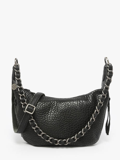 Crossbody Bag Vintage Leather Mila louise Black vintage 3485E