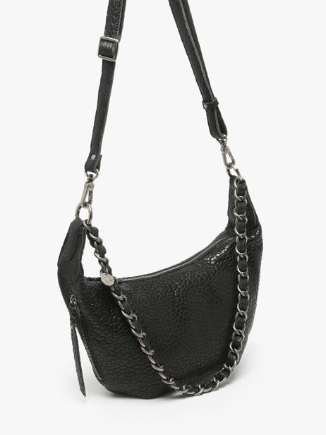 Crossbody Bag Vintage Leather Mila louise Black vintage 3485E other view 2