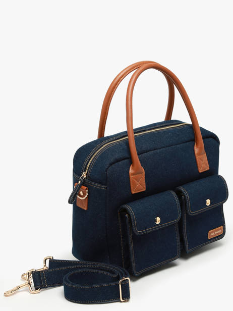 Le Dandy Denim Brut Satchel Paul marius Blue denim brut DANDYDEB other view 2