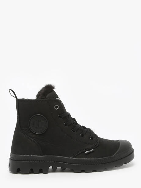 Boots Pampa Hi Zip Wl In Leather Palladium Black women 95982010