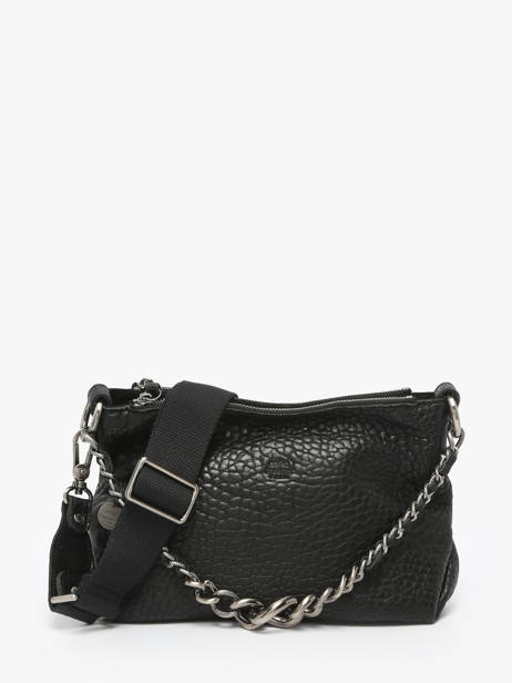 Shoulder Bag Vintage Leather Mila louise Black vintage 3864E