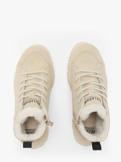 Boots In Leather Palladium Beige women 74353210 other view 4