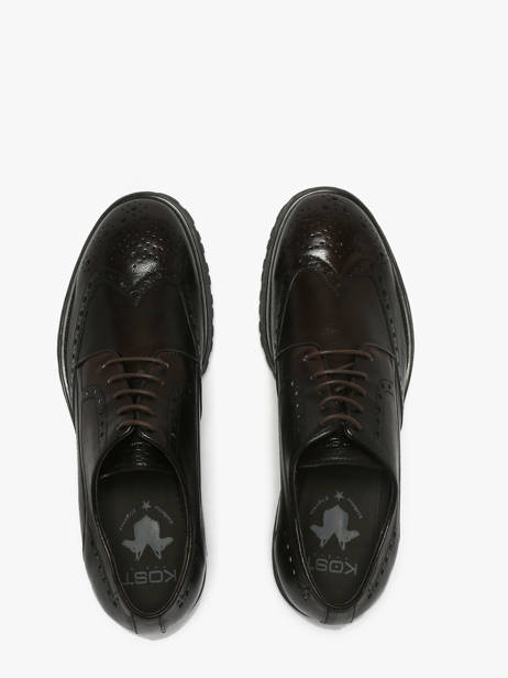 Derby Shoes In Leather Kost Brown men D other view 3
