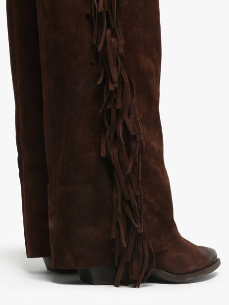 Heeled Boots In Leather The icona Brown women TX565 other view 3