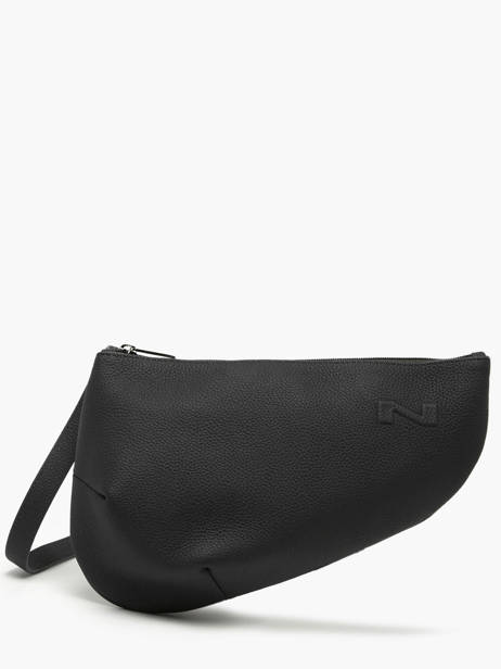 Sac Bandoulière Large City Perle Cuir Nathan baume Noir n city 1