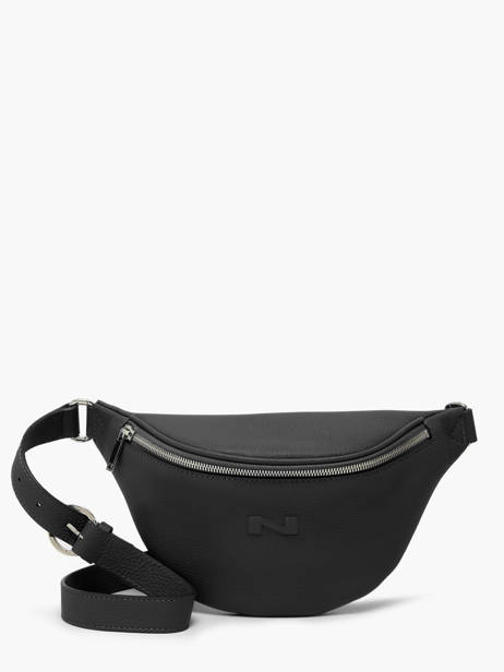 Sac Banane Small Derby Cuir Nathan baume Noir n city 25