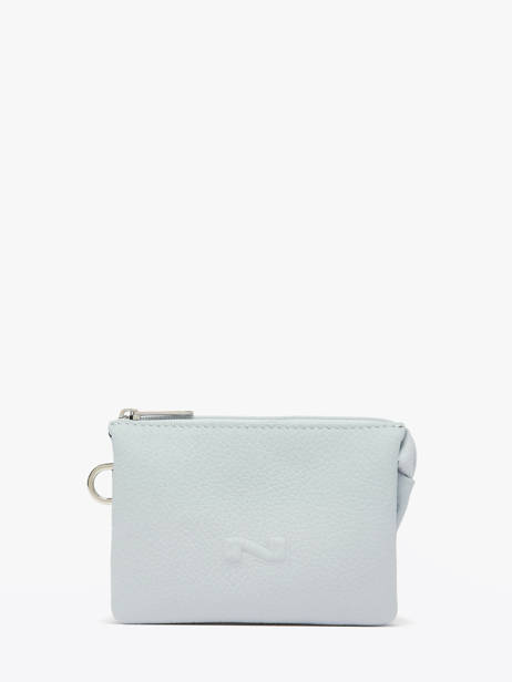 Porte-monnaie 2 Compartiments Cuir Nathan baume Bleu original n 302N