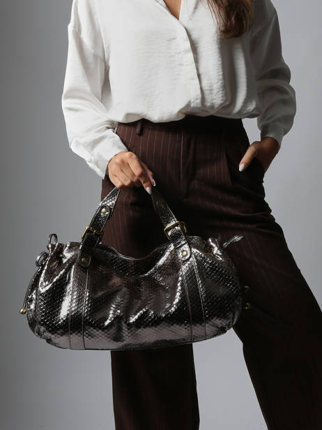 Shoulder Bag Serpent Leather Gerard darel Gray serpent DCS01472 other view 1