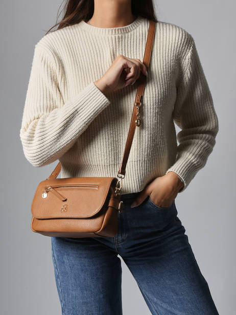 Shoulder Bag Zip Lulu castagnette Brown zip YRONDE other view 1