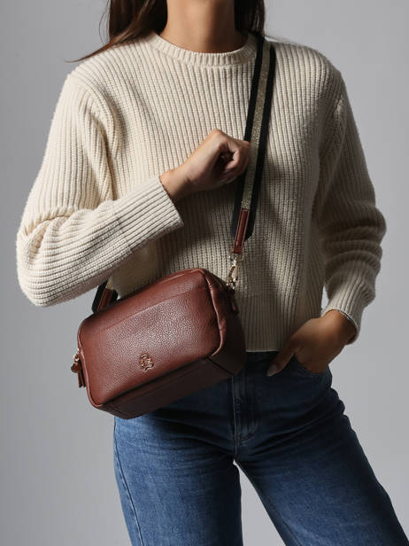 Sac Bandoulière Soft Lulu castagnette Marron soft YAHIA vue secondaire 1