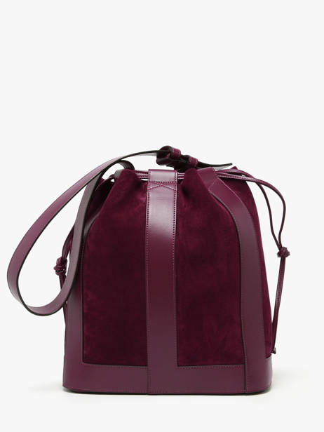 Medium Leather Elles Bucket Bag Lancel Violet elles A13360 other view 4