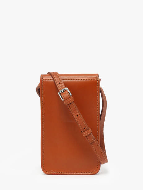 Leather Phone Bag Paul marius Brown vintage TELEPHON other view 4