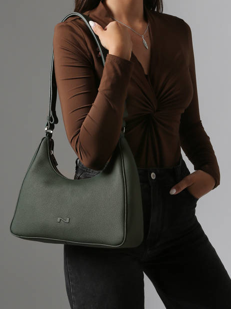 Sac Porté épaule Manaus Cuir Nathan baume Vert brasil 2 vue secondaire 1