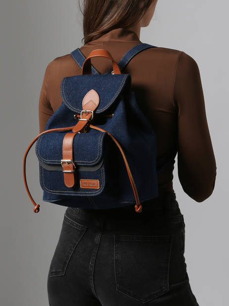 Le Baroudeur Denim Brut Backpack Paul marius Blue denim brut BAROUDEB other view 1