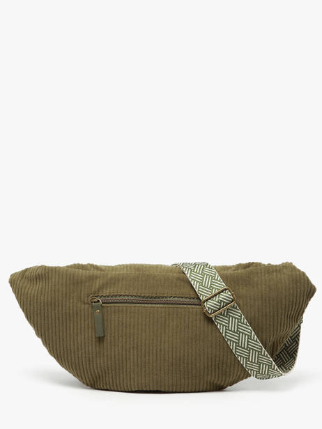 Sac Banane Le voyage en panier Vert velours AHP244 vue secondaire 4