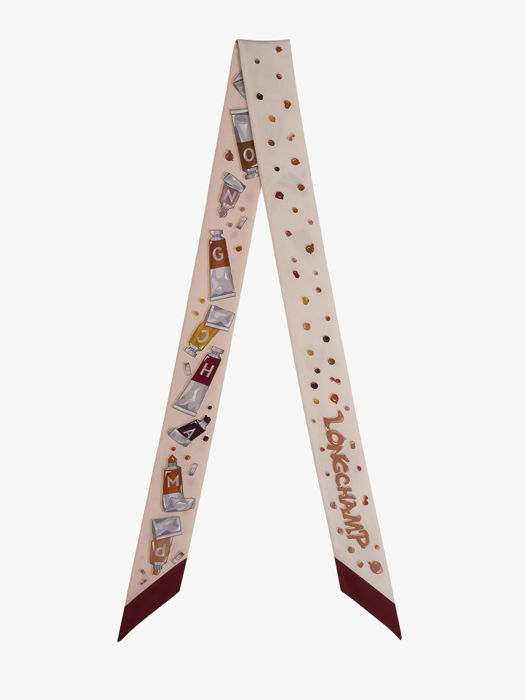 Longchamp Soie gots Scarves Pink