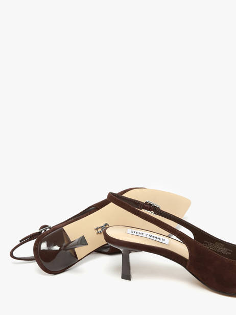 Escarpins Talon Aiguille En Cuir Steve madden Marron women 11003902 vue secondaire 2