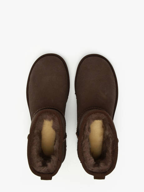 Boots Classic Mini Ii En Cuir Ugg Marron women 1016222 vue secondaire 3