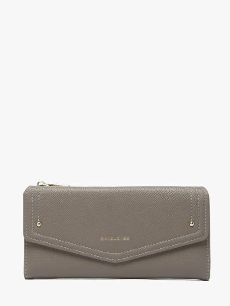 Portefeuille David jones Marron saffiano P164