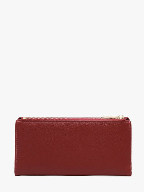 Wallet David jones Red saffiano P164 other view 3