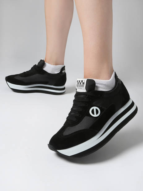 Platform Sneakers Flex M Jogger In Leather No name Black women IMN60415 other view 1