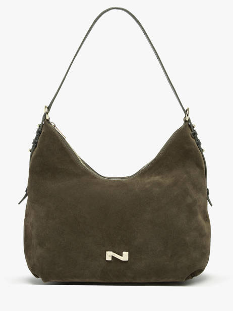 Sac Porté épaule Carrie En Cuir Daim Nathan baume Vert vogue 1