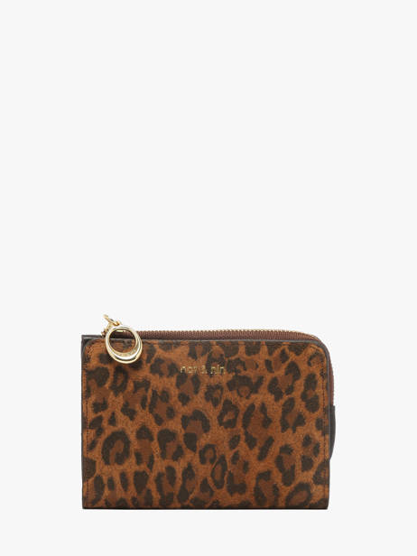 Wallet Leather Nat et nin Brown vintage IZA