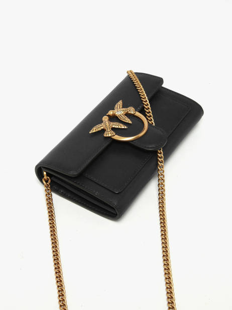 Sac Bandoulière Love Bag Icon Cuir Pinko Noir love bag icon A0F1 vue secondaire 2