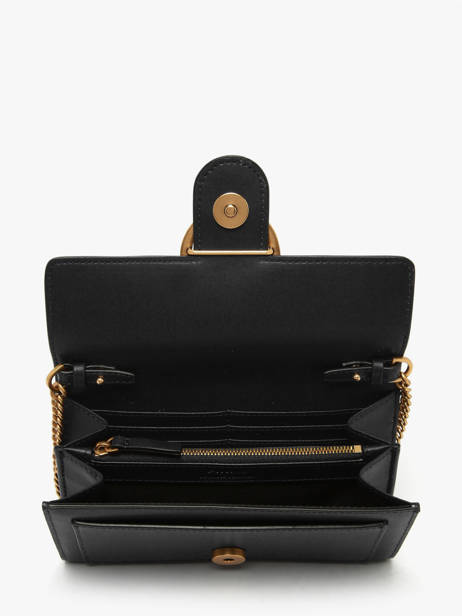 Sac Bandoulière Love Bag Icon Cuir Pinko Noir love bag icon A0F1 vue secondaire 3