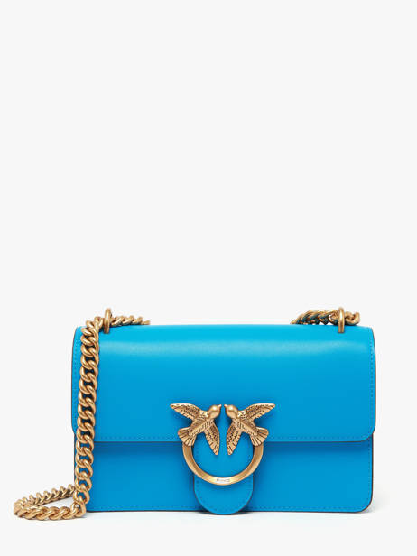 Shoulder Bag Love Bag Icon Leather Pinko Blue love bag icon A0F1