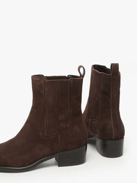 Boots In Leather Inuovo Brown women E07001 other view 2