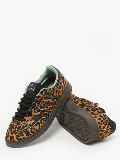 Sneakers In Leather Tommy hilfiger Brown women 29040K7 other view 2