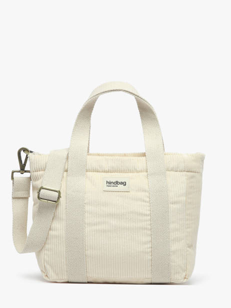Sac Porté Main Velours Velours Côtelé Hindbag Beige velours V