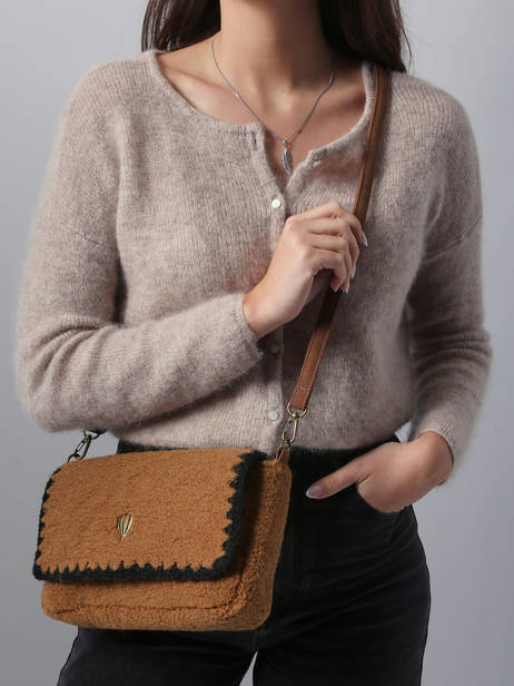 Shoulder Bag Winter Le voyage en panier Brown winter AHP288 other view 1