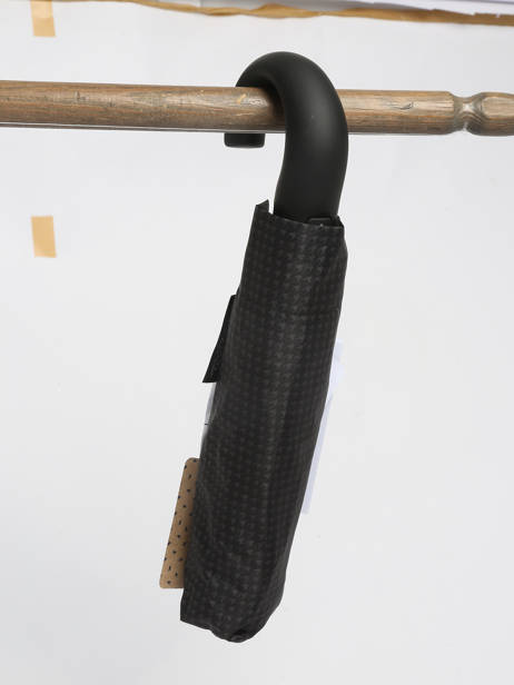 Foldable Umbrella Happy rain Black gents print 43668 other view 1