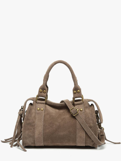 Shoulder Bag Velvet Leather Milano Brown velvet VE24093 other view 4