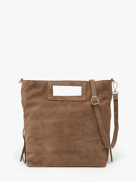 Shoulder Bag Velvet Milano Brown velvet VE25091 other view 4