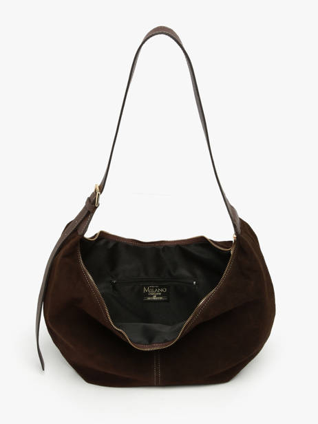 Shoulder Bag Velvet Caviar Leather Milano Brown velvet caviar VC25091 other view 3