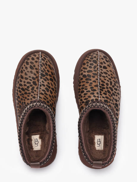 Platform Slippers In Leather Ugg Brown women 1178430 other view 3